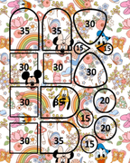Mouse Ears and Rainbows clay transfer sheets F100