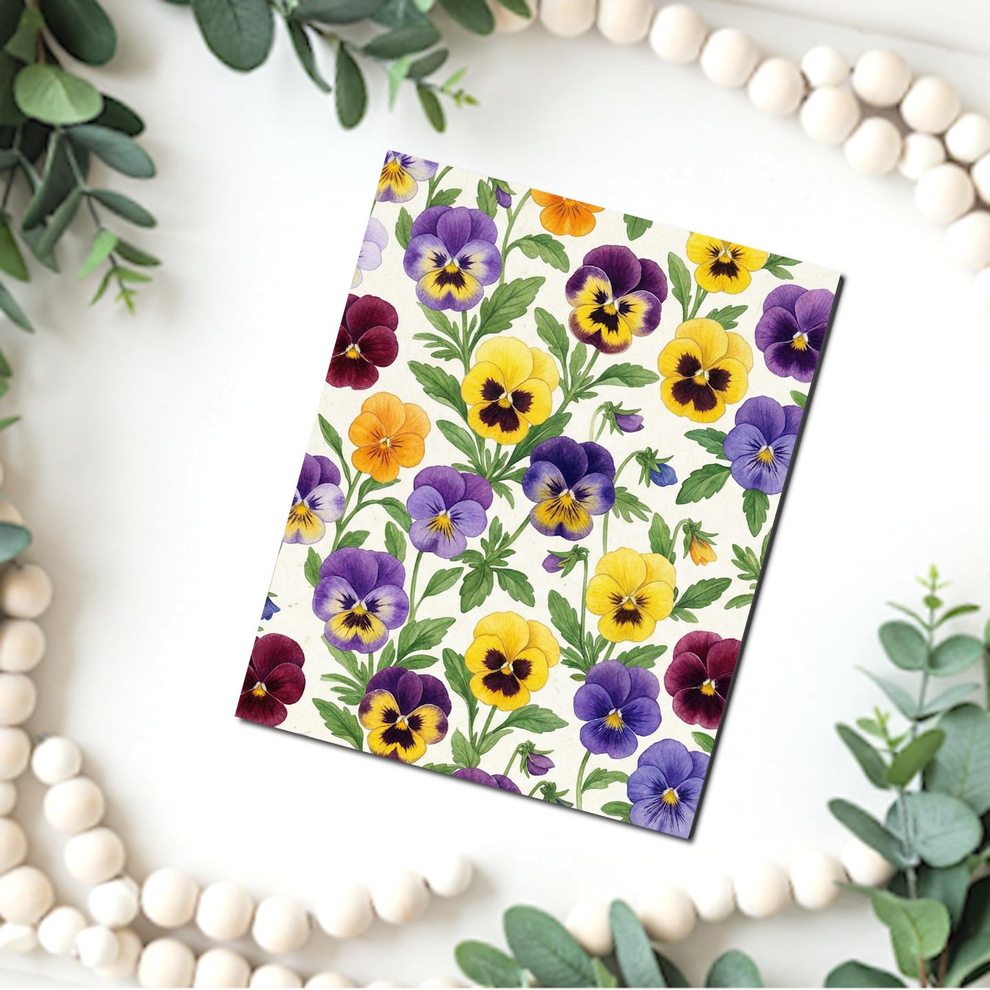 PANSIES clay transfer sheets F106