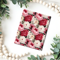 Peonies Water Transfer Sheet for Polymer Clay | F109 | Red Pink White Floral