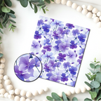 Violas Water Transfer Sheet for Polymer Clay | F113 | Purple Lavender Floral