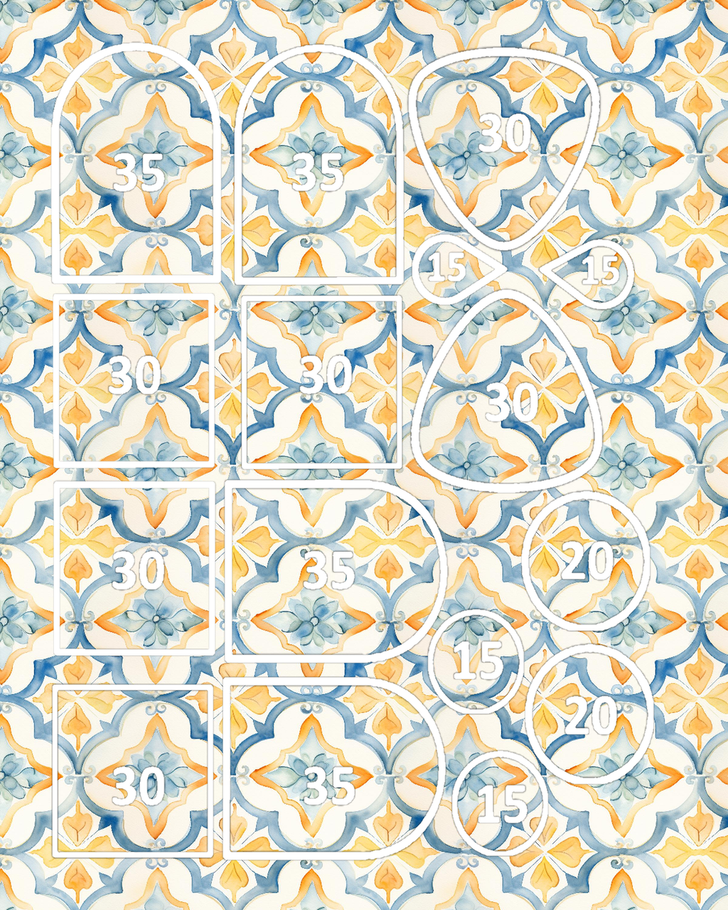 RIVIERA SUMMER clay transfer sheets F114 / Mediterranean Collection