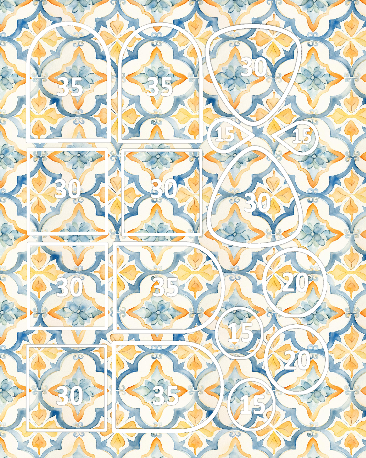 RIVIERA SUMMER clay transfer sheets F114 / Mediterranean Collection