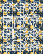 Santorini Citrus Polymer Clay Transfer Sheets F165 | Mediterranean Lemon Collection