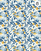 Santorini Citrus Polymer Clay Transfer Sheets F165 | Mediterranean Lemon Collection
