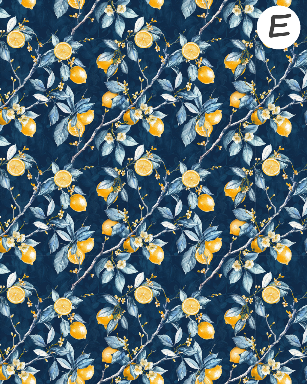 Santorini Citrus Polymer Clay Transfer Sheets F165 | Mediterranean Lemon Collection