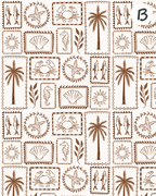 Seaside Sketches Polymer Clay Transfer Sheets | Block Stamp Style Ocean Designs F166