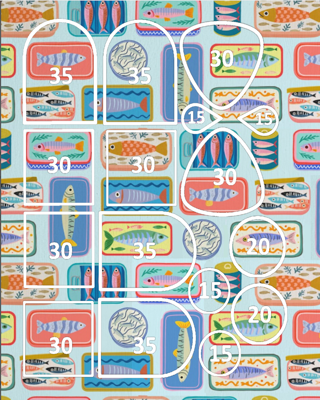 SARDINES Polymer Clay Transfer Sheet | F168
