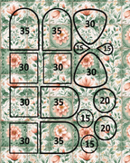 English Ivy and Apricot Polymer Clay Transfer Sheets F170
