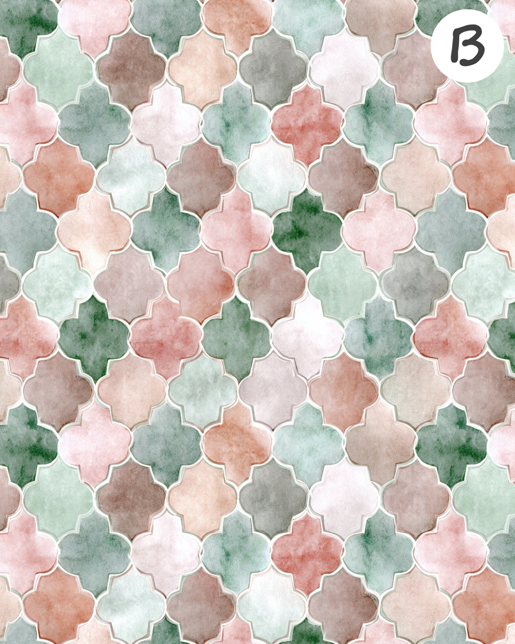 English Ivy and Apricot Polymer Clay Transfer Sheets F170