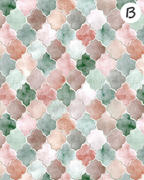 English Ivy and Apricot Polymer Clay Transfer Sheets F170