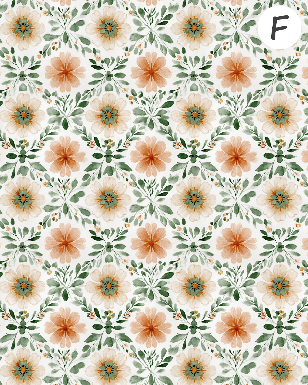 English Ivy and Apricot Polymer Clay Transfer Sheets F170