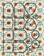 English Ivy and Apricot Polymer Clay Transfer Sheets F170