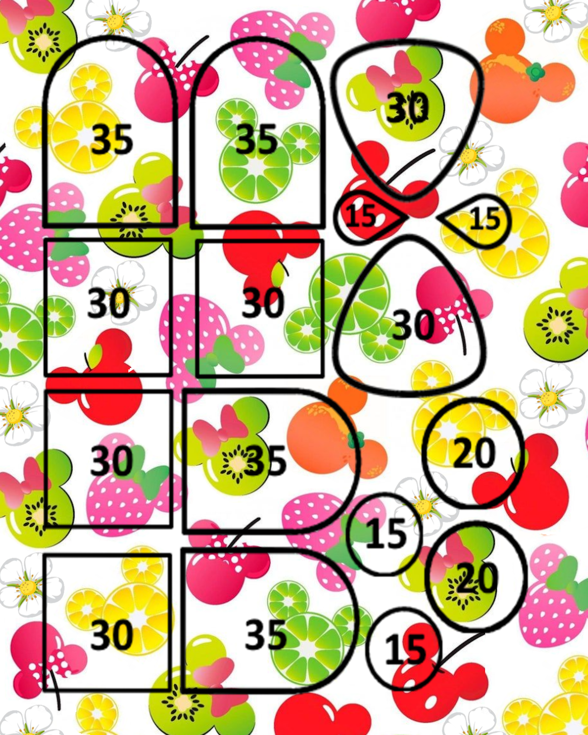 Magical Fruit Salad Clay Transfer Sheet F172