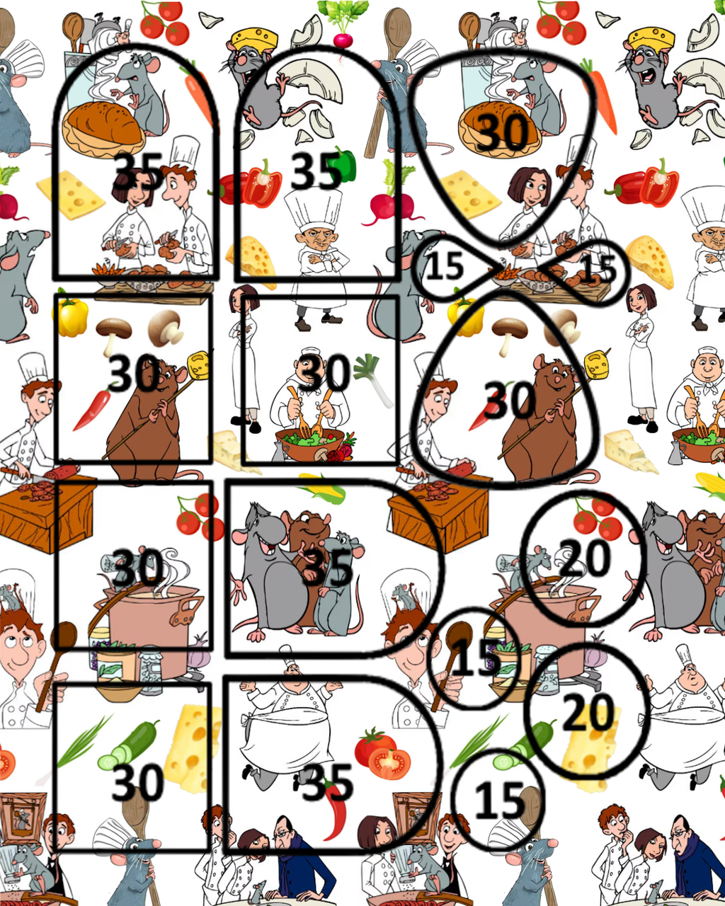 Ratatouille Clay Transfer Sheet F173