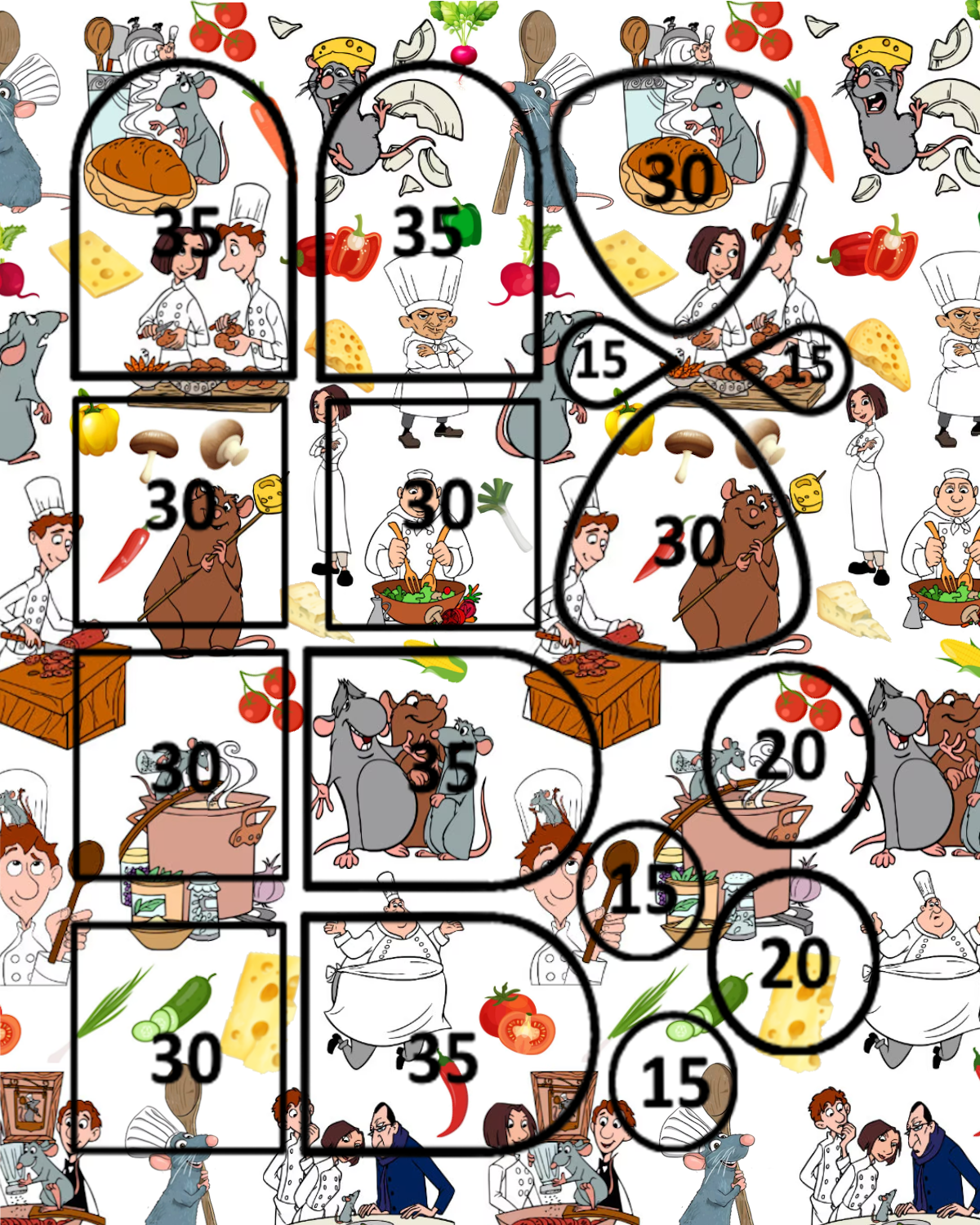 Ratatouille Clay Transfer Sheet F173
