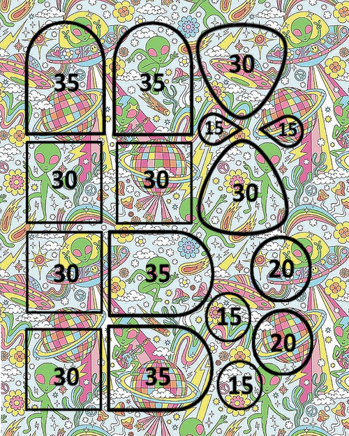 Alien Water Transfer Sheet for Polymer Clay | F179