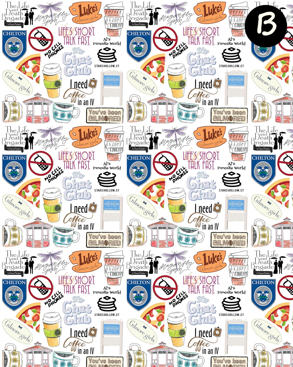 Gilmore Girls Polymer Clay Transfer Sheets F183