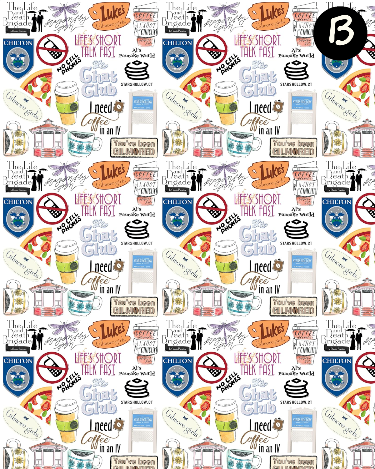 Gilmore Girls Polymer Clay Transfer Sheets F183