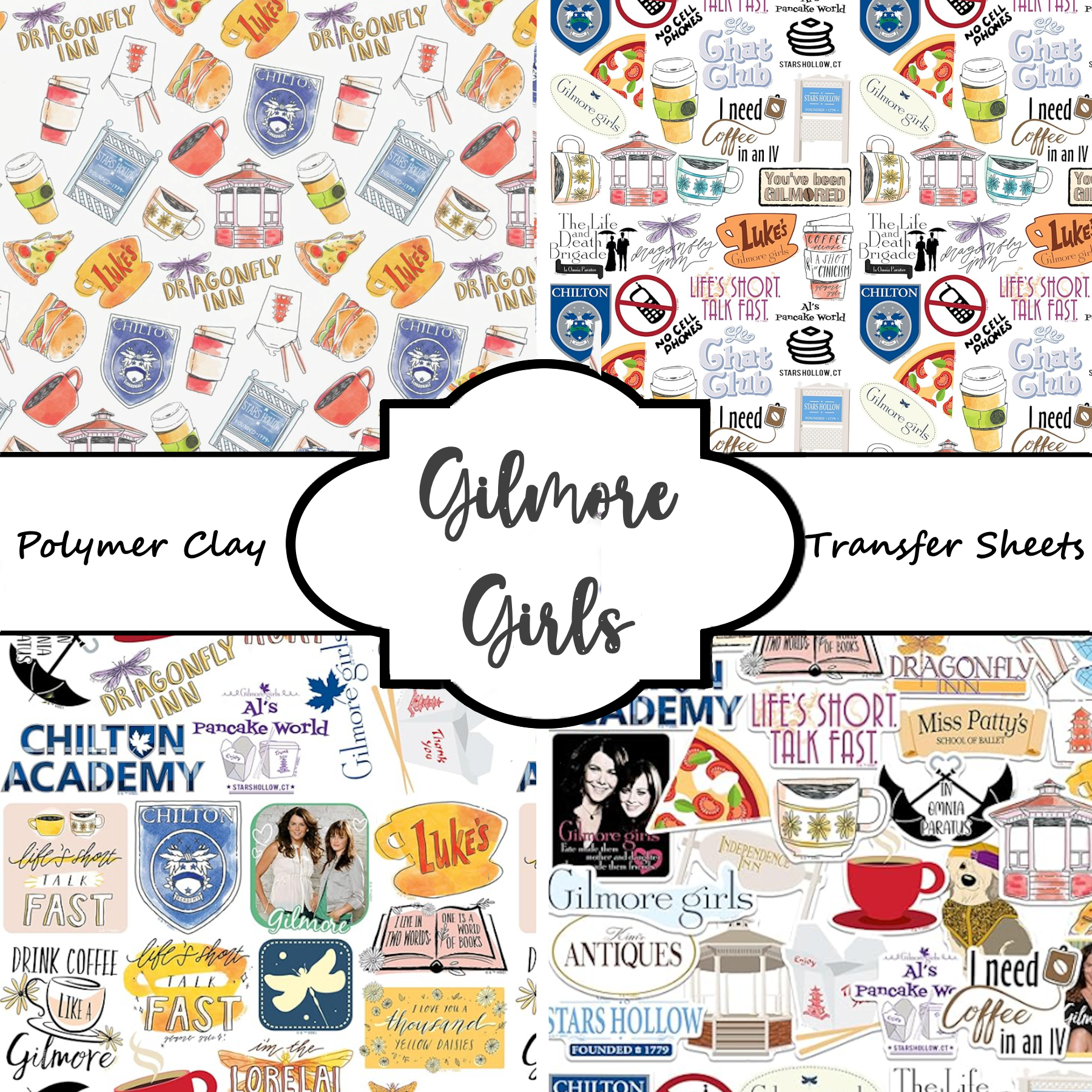 Gilmore Girls Polymer Clay Transfer Sheets F183