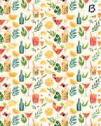 SUMMER COCKTAILS Polymer Clay Transfer Sheets F185