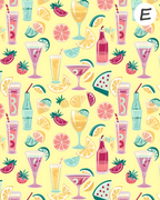 SUMMER COCKTAILS Polymer Clay Transfer Sheets F185