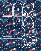 FREEDOM FIREWORKS Polymer Clay Transfer Sheets F186
