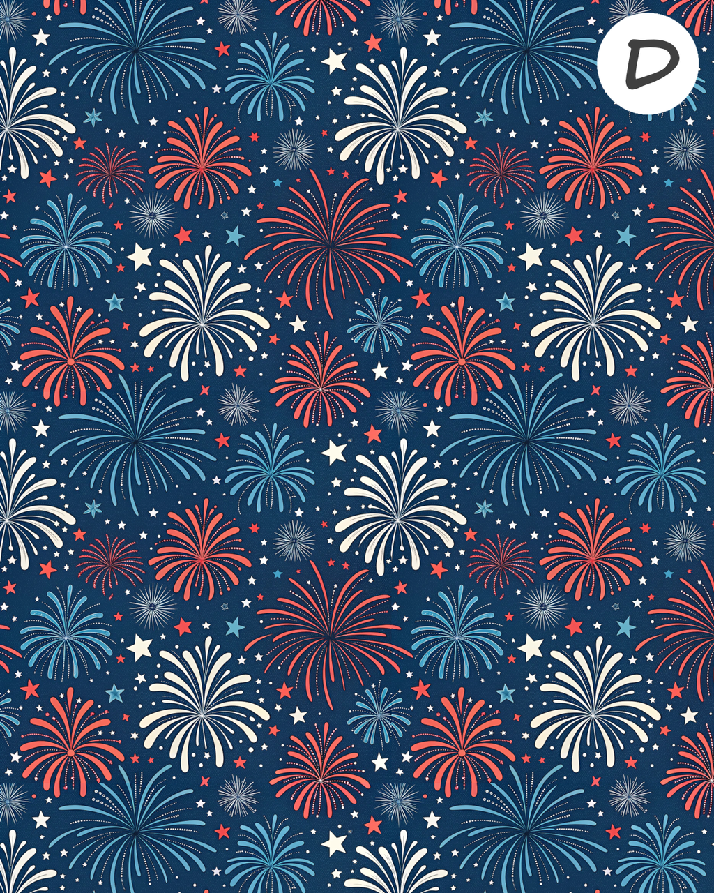 FREEDOM FIREWORKS Polymer Clay Transfer Sheets F186