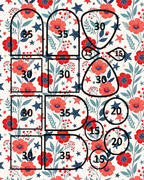 OLD GLORY GARDEN Polymer Clay Transfer Sheets F187