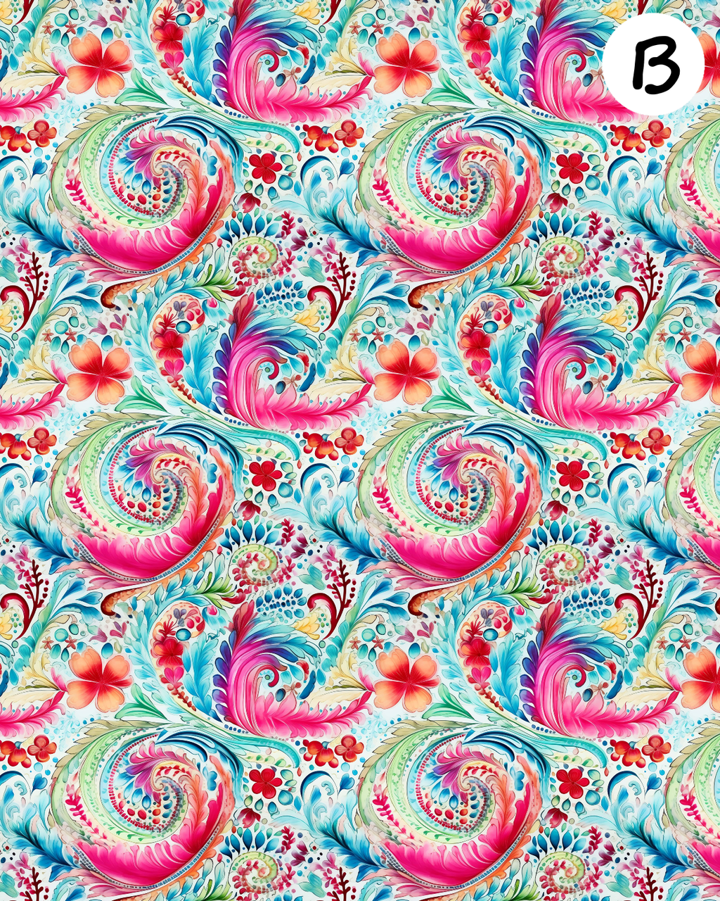 BOHO PAISLEY Polymer Clay Transfer Sheets F188