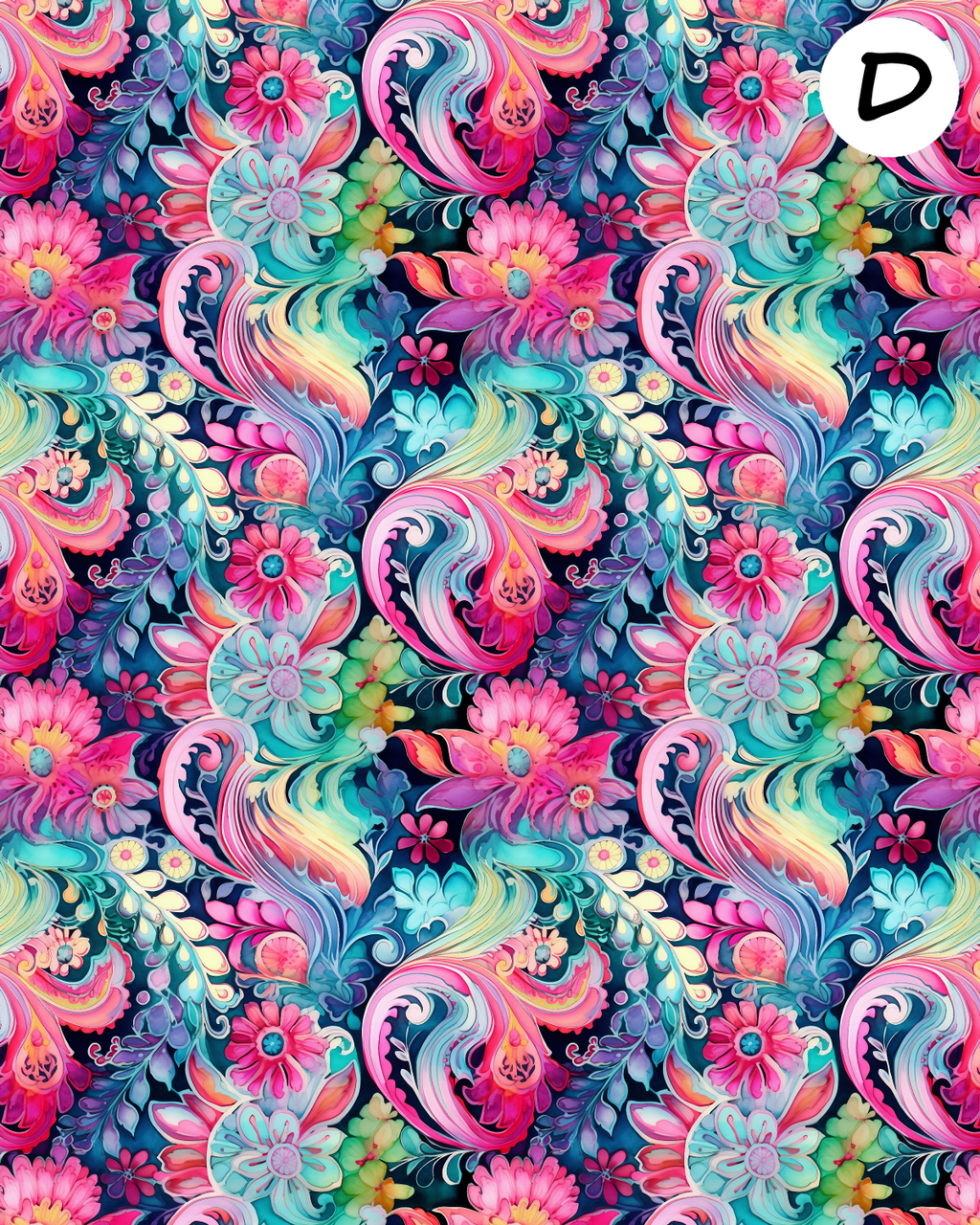 BOHO PAISLEY Polymer Clay Transfer Sheets F188