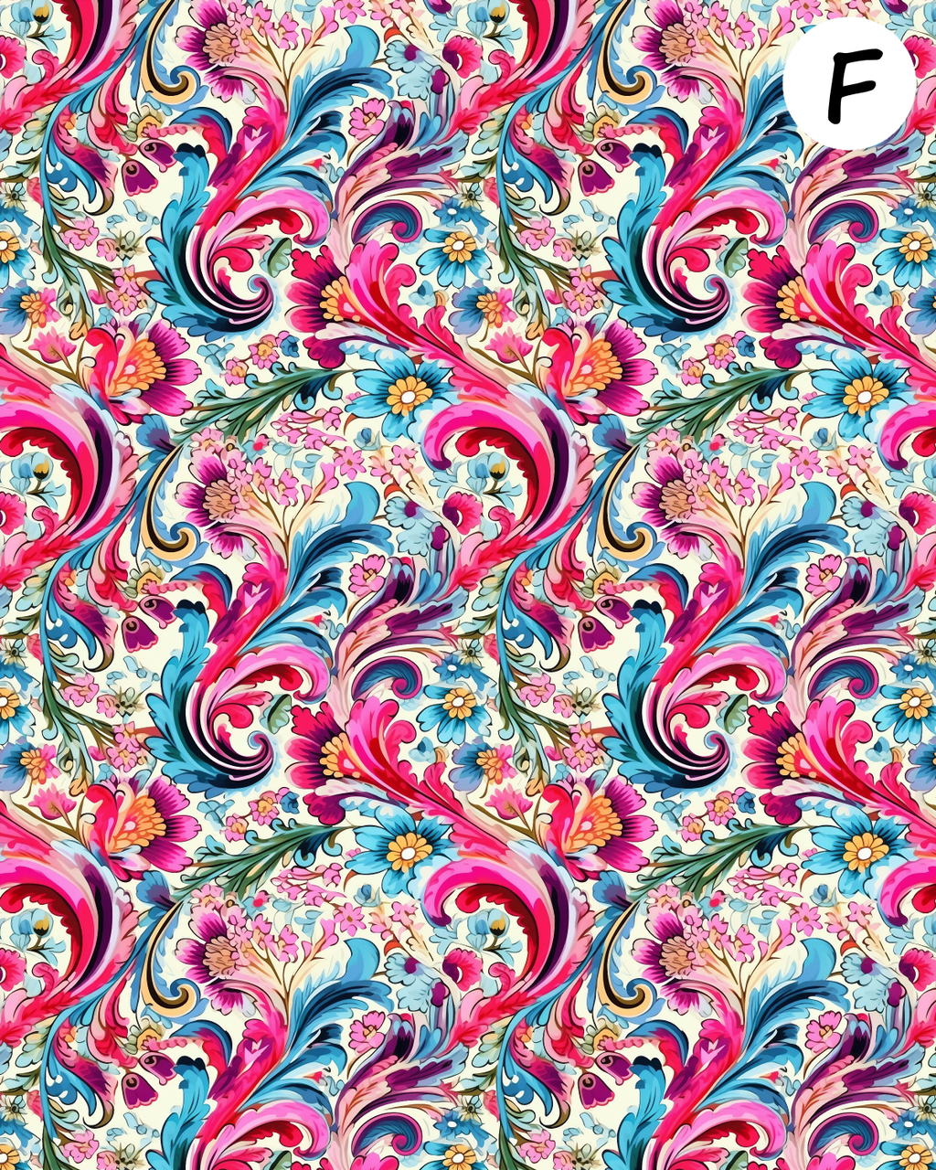 BOHO PAISLEY Polymer Clay Transfer Sheets F188