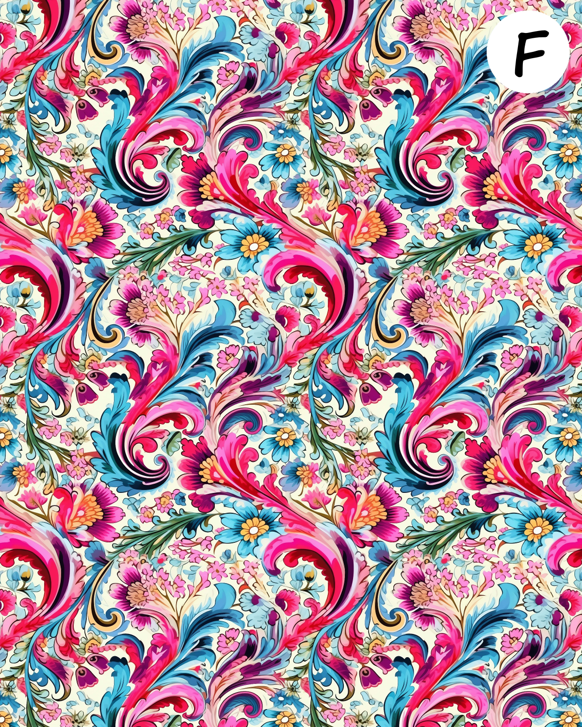 BOHO PAISLEY Polymer Clay Transfer Sheets F188