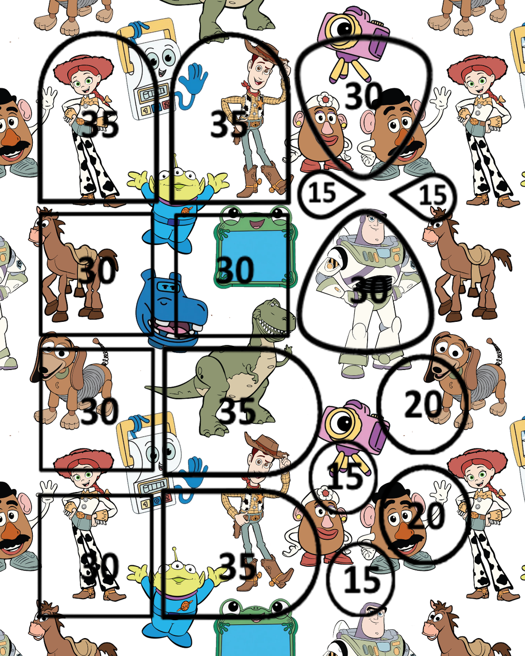 Toy Story Clay Transfer Sheet F192