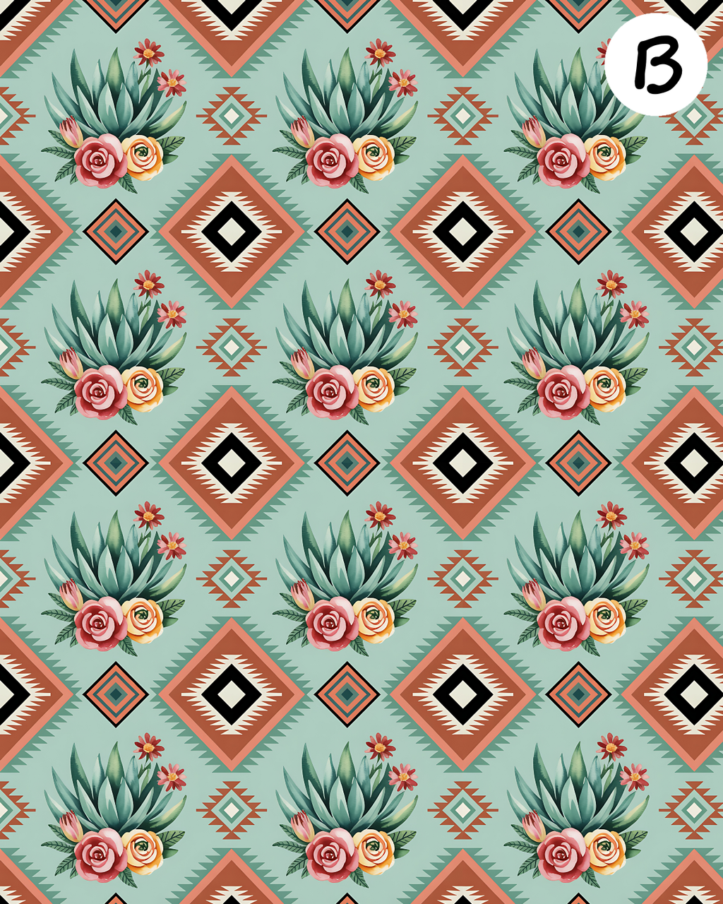 Southwestern Succulents Polymer Clay Transfer Sheets F193