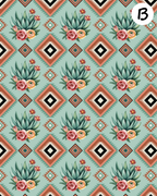 Southwestern Succulents Polymer Clay Transfer Sheets F193