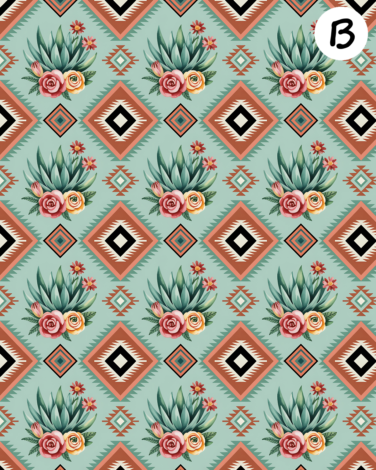 Southwestern Succulents Polymer Clay Transfer Sheets F193