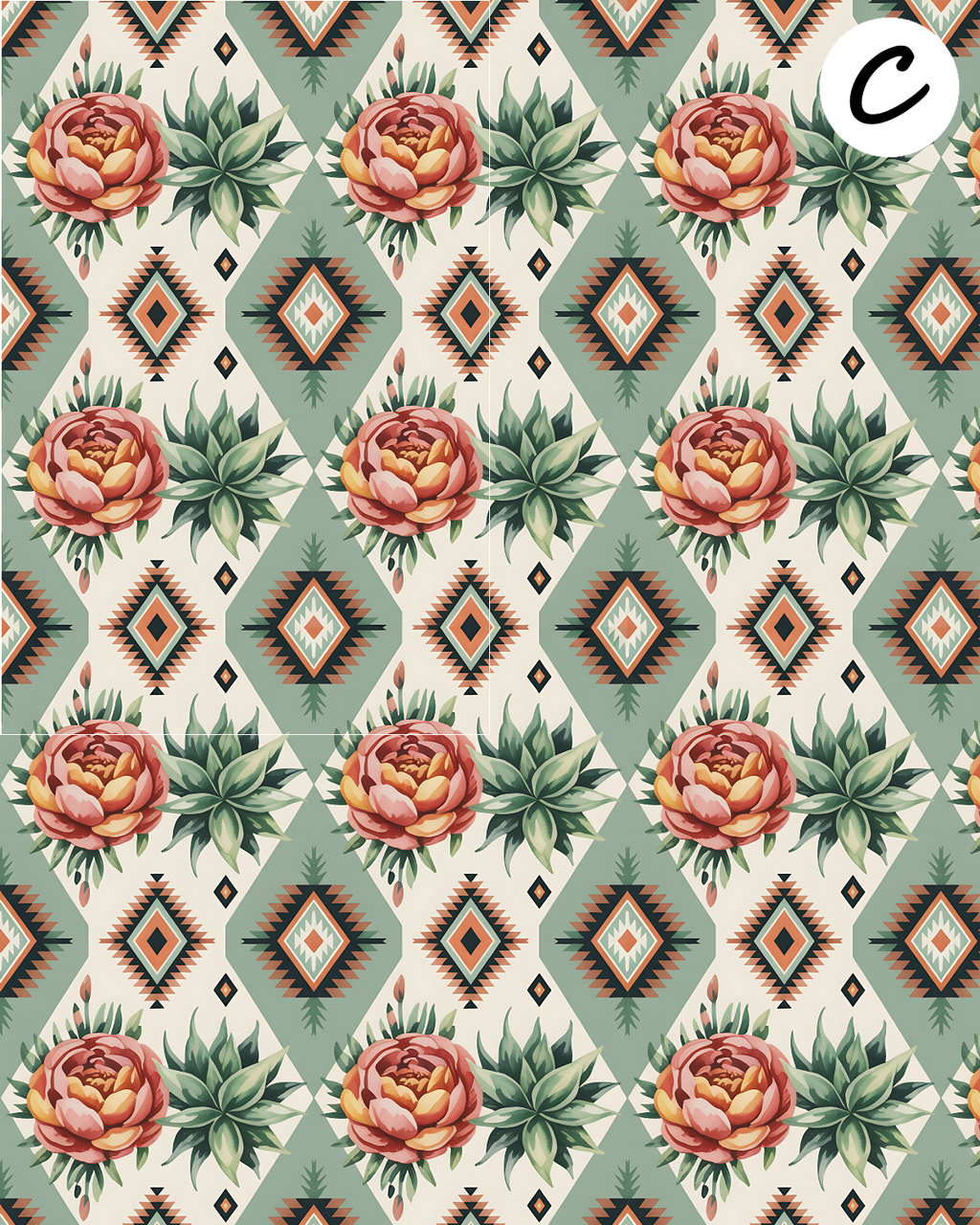 Southwestern Succulents Polymer Clay Transfer Sheets F193