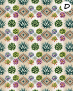 Southwestern Succulents Polymer Clay Transfer Sheets F193
