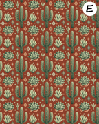 Southwestern Succulents Polymer Clay Transfer Sheets F193