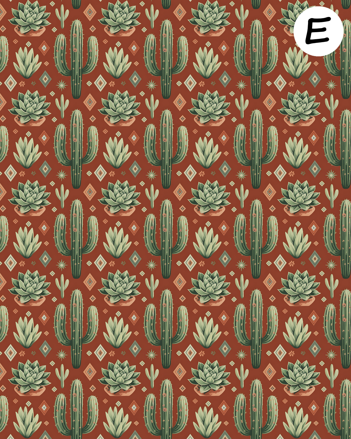 Southwestern Succulents Polymer Clay Transfer Sheets F193