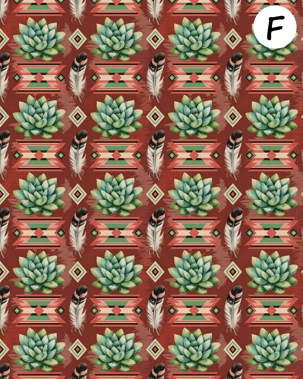 Southwestern Succulents Polymer Clay Transfer Sheets F193