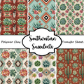 Southwestern Succulents Polymer Clay Transfer Sheets F193