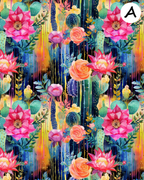 WATERCOLOR CACTUS Polymer Clay Transfer Sheets F194