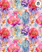 WATERCOLOR CACTUS Polymer Clay Transfer Sheets F194
