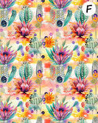 WATERCOLOR CACTUS Polymer Clay Transfer Sheets F194