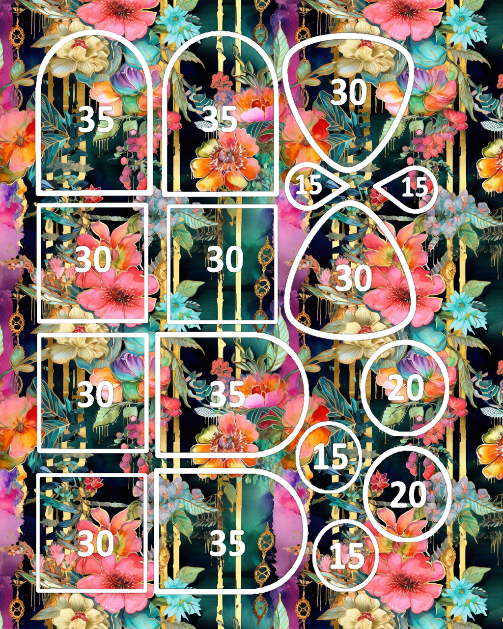 MYSTIC BLOOMS Polymer Clay Transfer Sheets F195