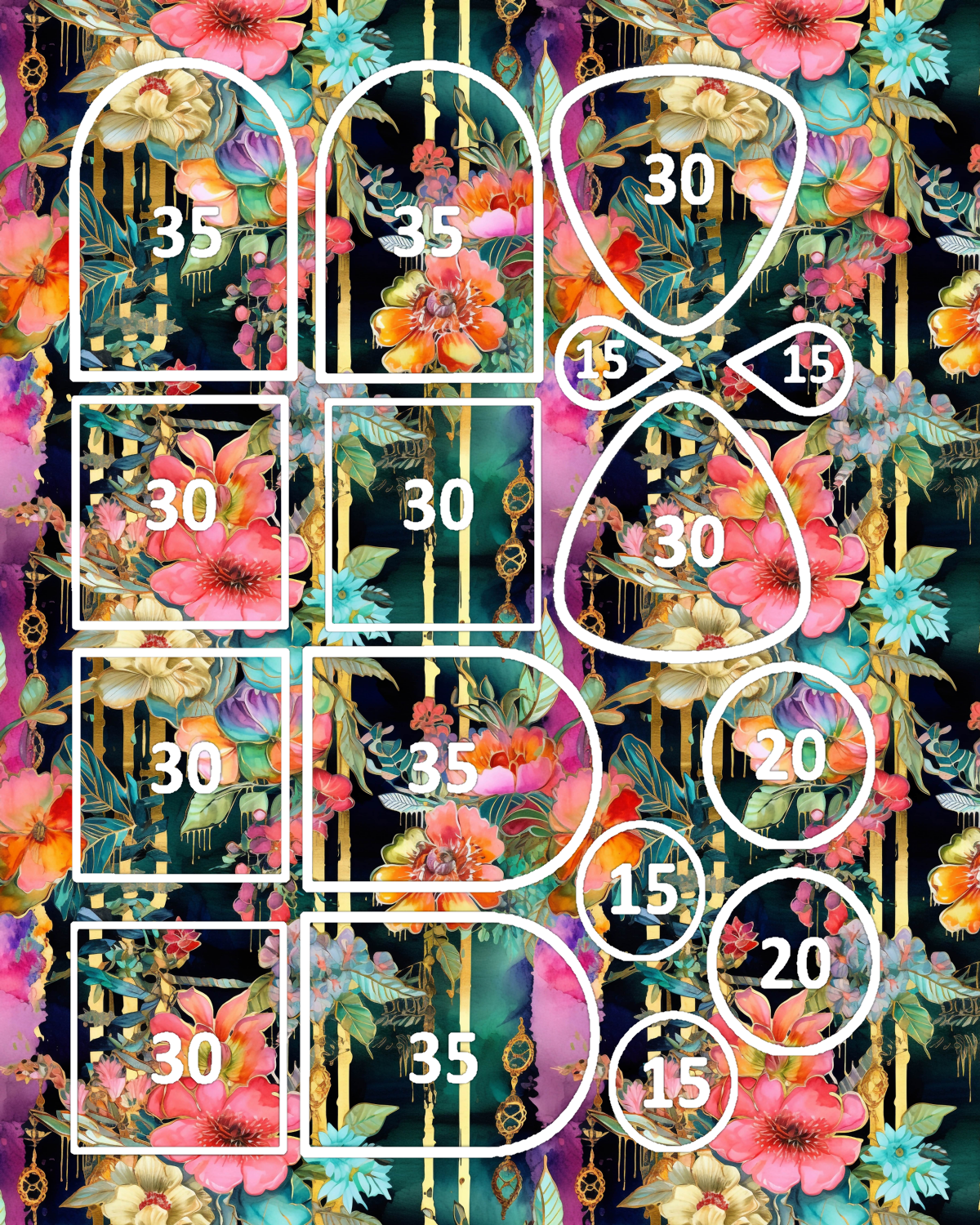 MYSTIC BLOOMS Polymer Clay Transfer Sheets F195