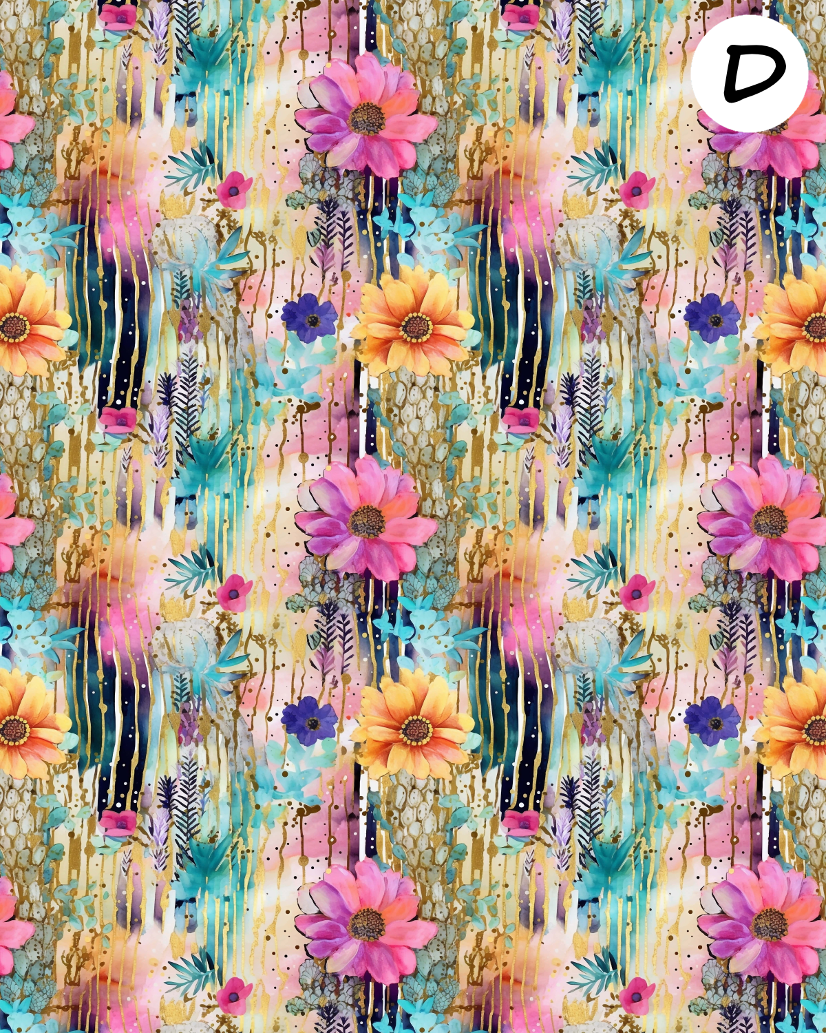 MYSTIC BLOOMS Polymer Clay Transfer Sheets F195