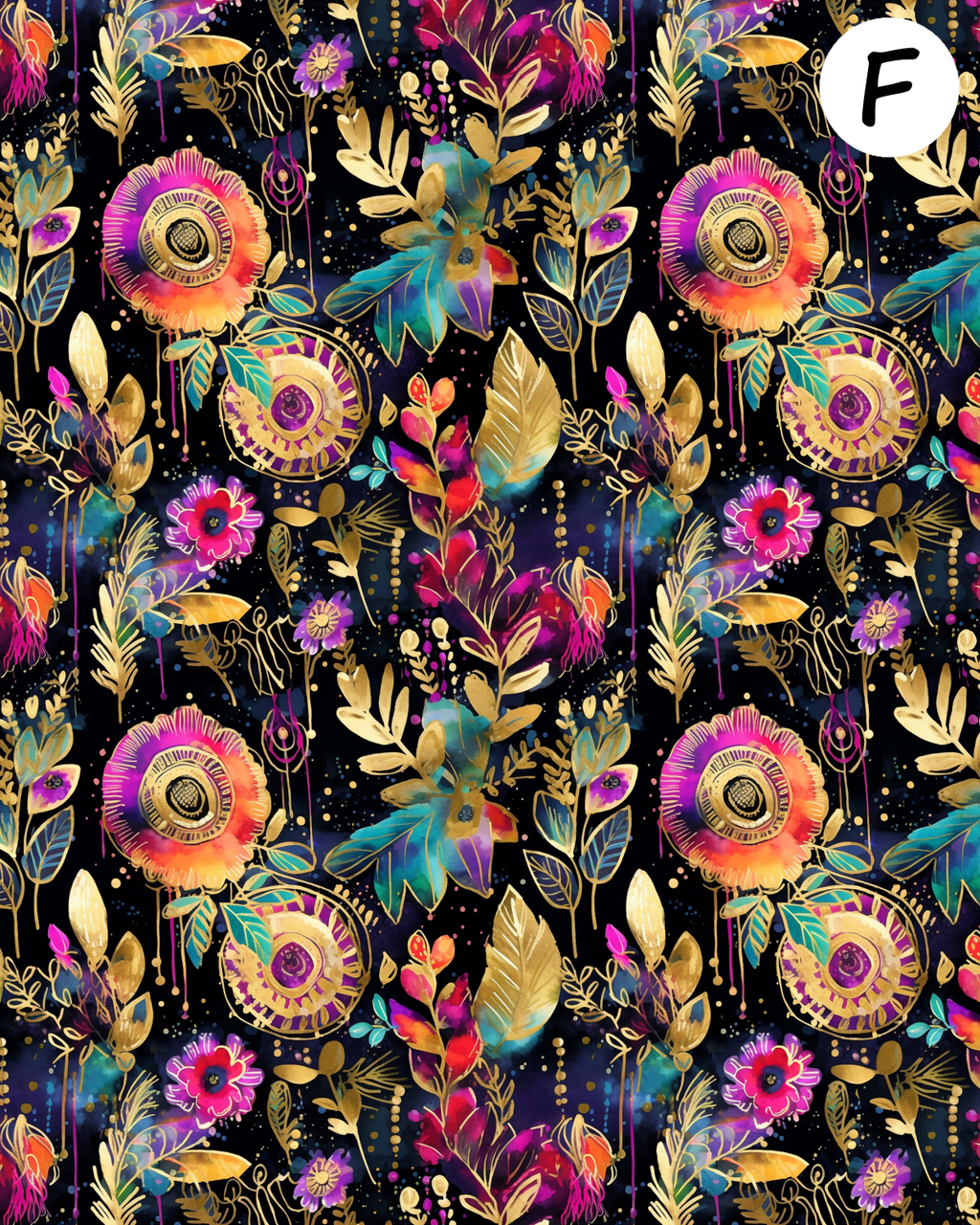 MYSTIC BLOOMS Polymer Clay Transfer Sheets F195