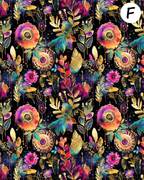 MYSTIC BLOOMS Polymer Clay Transfer Sheets F195